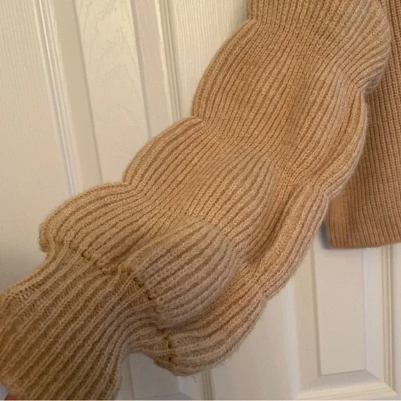 Oak + Fort knit sweater size small oatmeal tan euc - Picture 2 of 8